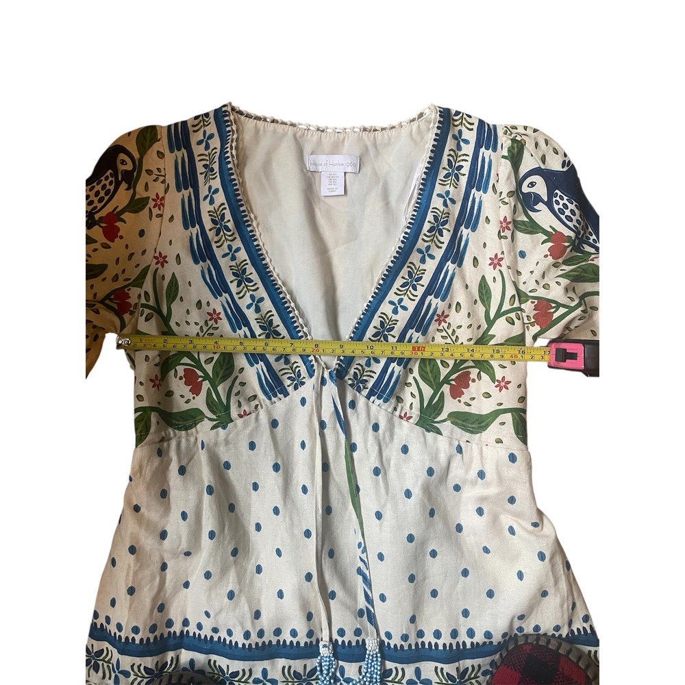 House of Harlow 1960 Floral Maxi Dress Bohemian V‎ Neck XS - Picture 4 of 6